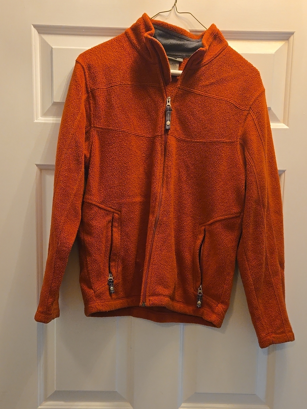 REI Boys Large Burnt Orange Full-Zip Fleece Jacket